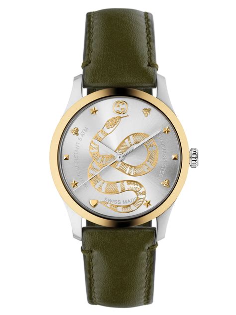 gucci snake watch green|gucci snake dive watch.